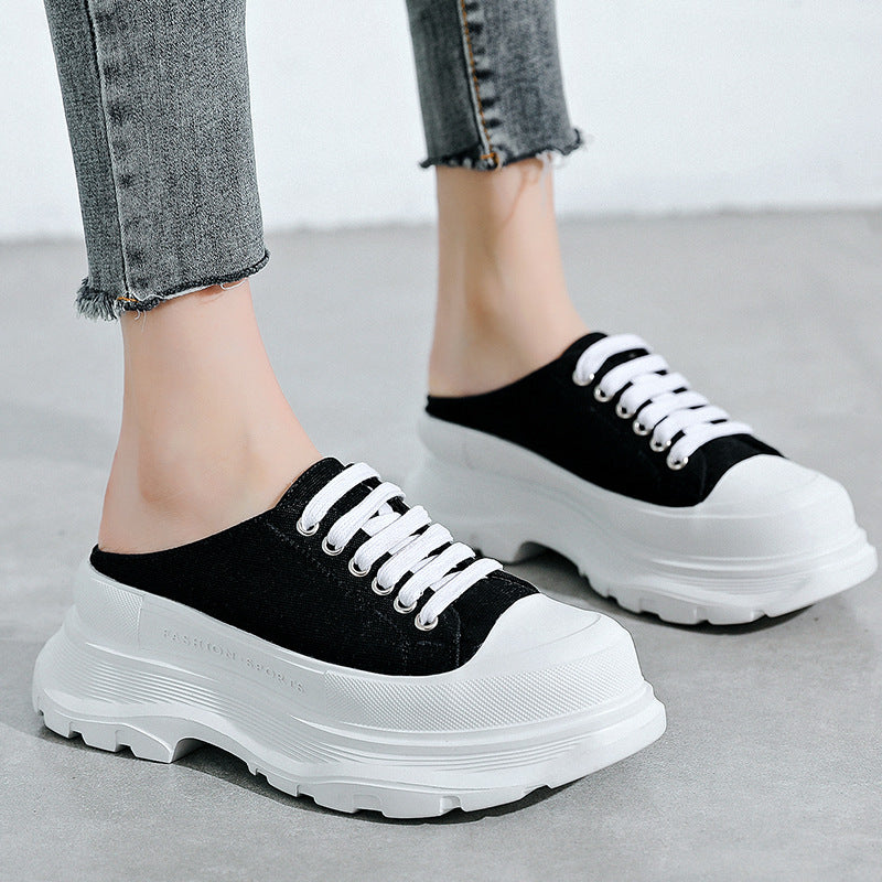 Women's Thick-soled Mcqueen Versatile Trendy Breathable Outer Slippers