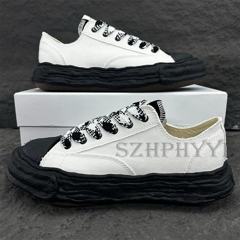 Women's & Men's Series Dissoed Thick Sole Increased Comfort Women's Canvas Shoes