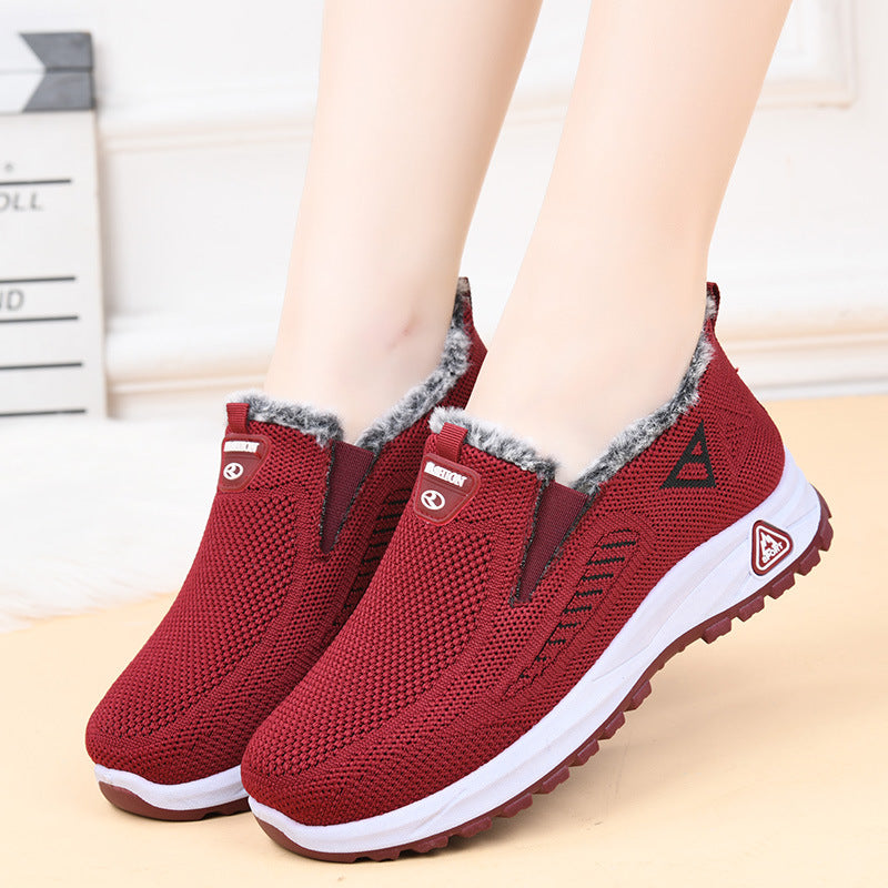 Deodorant Fleece-lined Thick Cotton Soft Bottom Warm Women's Shoes