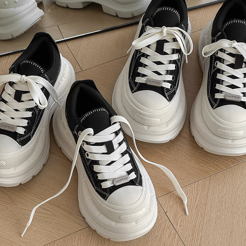 Women's & Men's Platform Height Increasing Autumn Versatile High Street Fashion Men's Shoes