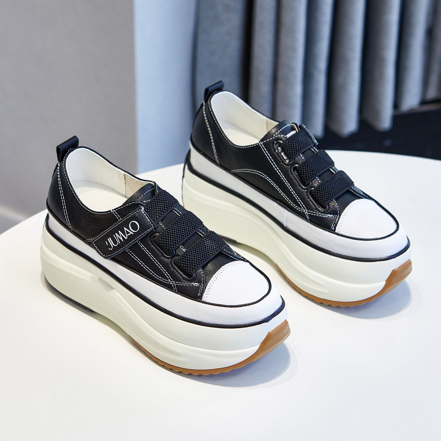 Women's Pumps Height Increasing Classic Velcro Thin Sneakers