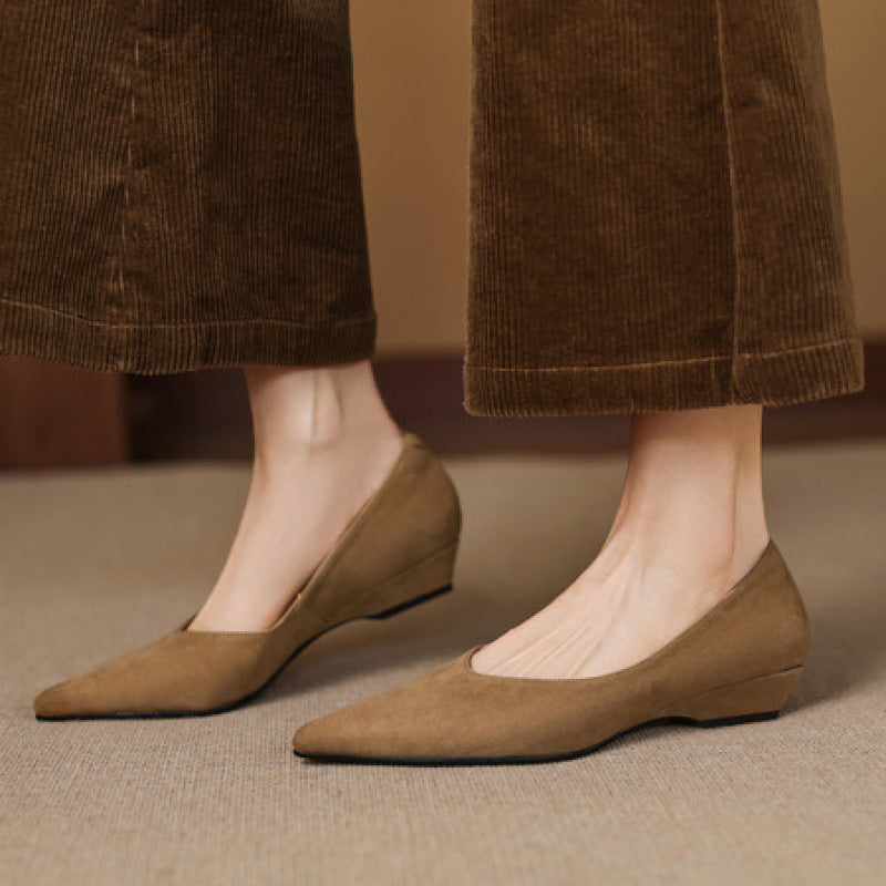 Women's Frosted Low Shallow Mouth Pumps Spring Temperament Women's Fashion Shoes