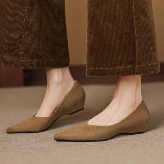 Women's Frosted Low Shallow Mouth Pumps Spring Temperament Women's Fashion Shoes