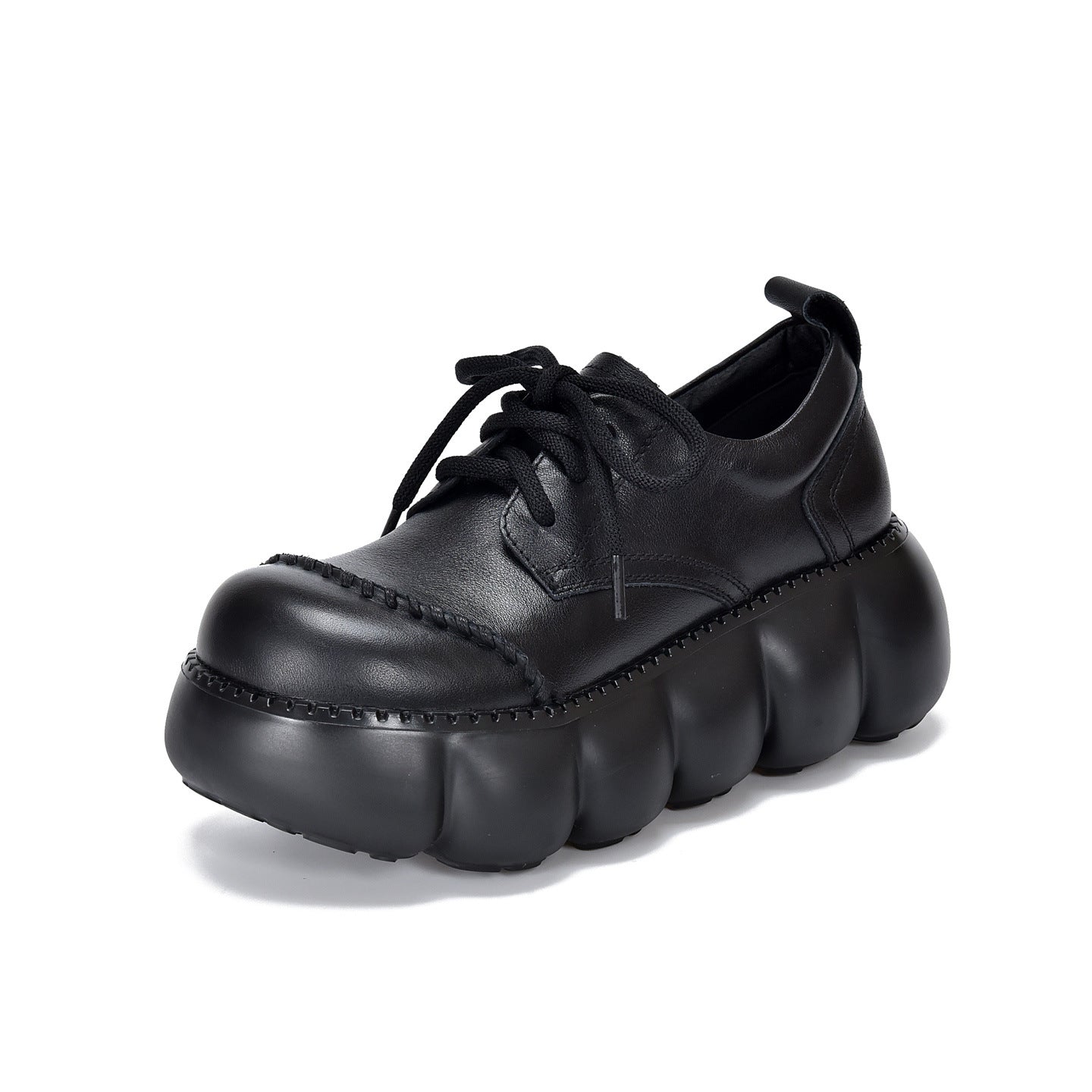 Women's Spring Genuine Muffin Thick Bottom Chunky Loafers