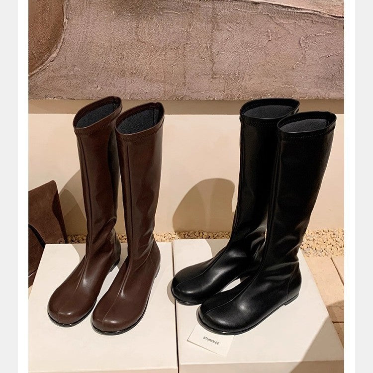 Women's Increasing Insole Fashionable Mango Head Below The Knee Boots