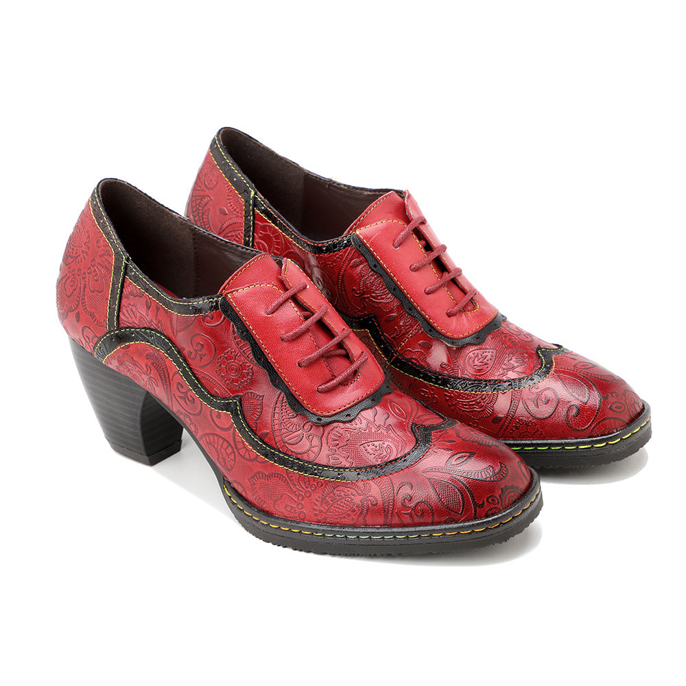 Women's Slouchy Retro Ethnic Style High Women's Shoes
