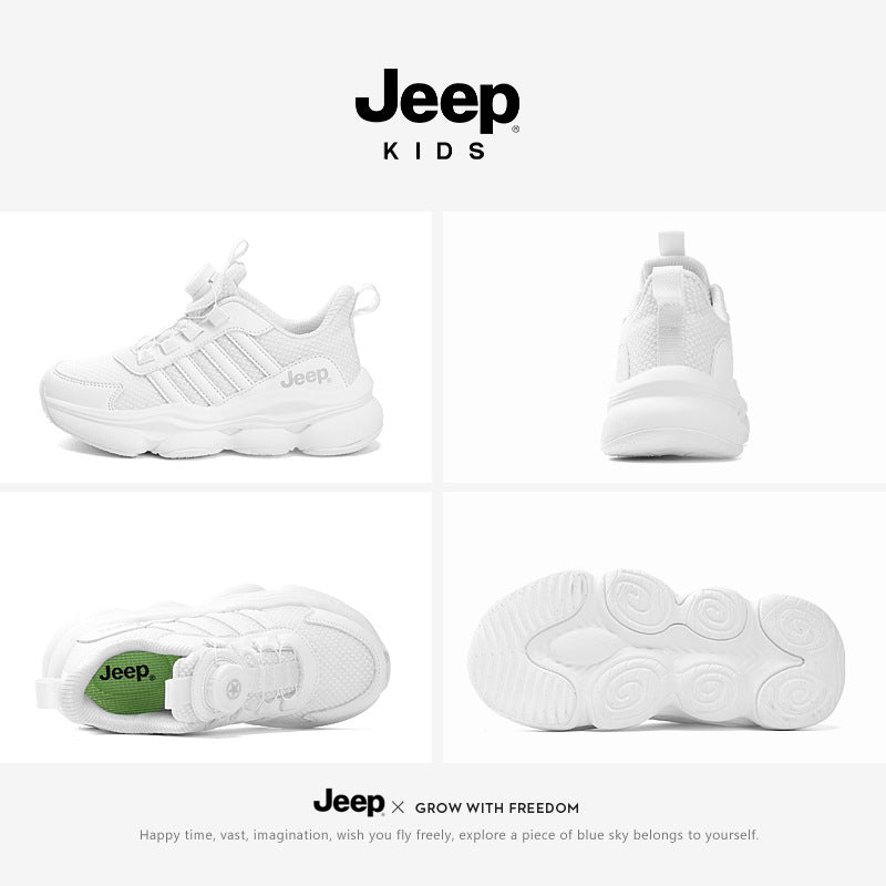 Children's White Running Green Boys Solid Color Children's Sports Shoes