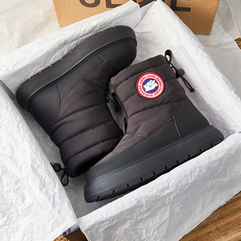 Women's Fleece-lined Thick Waterproof Bottom Increased Northeast Boots