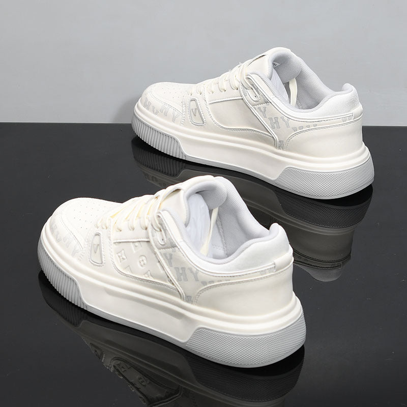 Men's Platform White Breathable Trendy Increased Daddy Sneakers