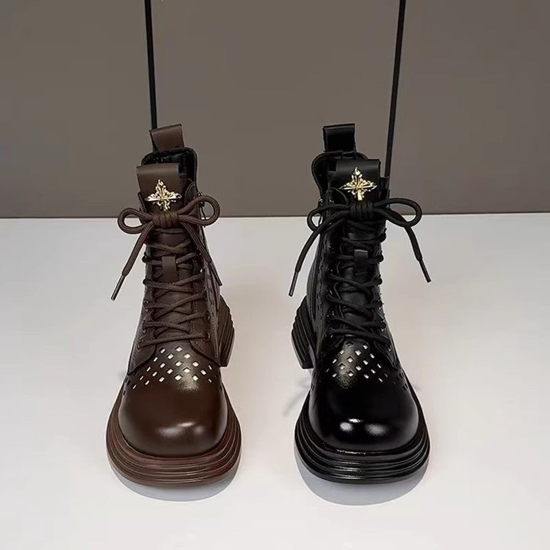 Women's Martin Veet British Style Fashion Platform Women's Leather Boots