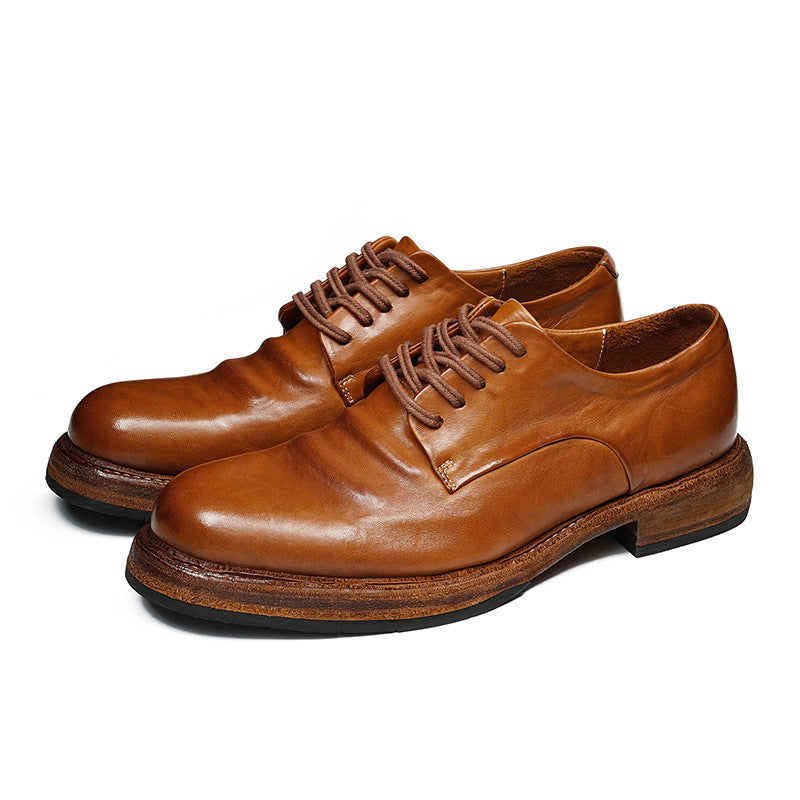 Men's Sole Light Luxury Horse Handmade Good Year British Leather Shoes