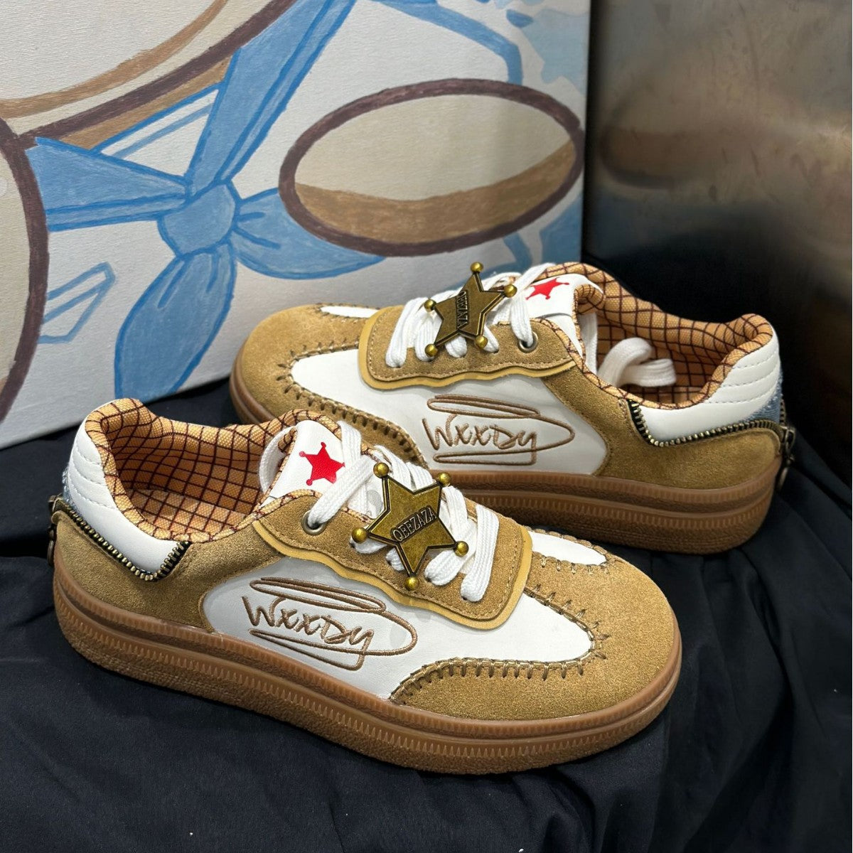 Toy Story Joint Name Thin Bottom Hand-made German Women's Board Shoes
