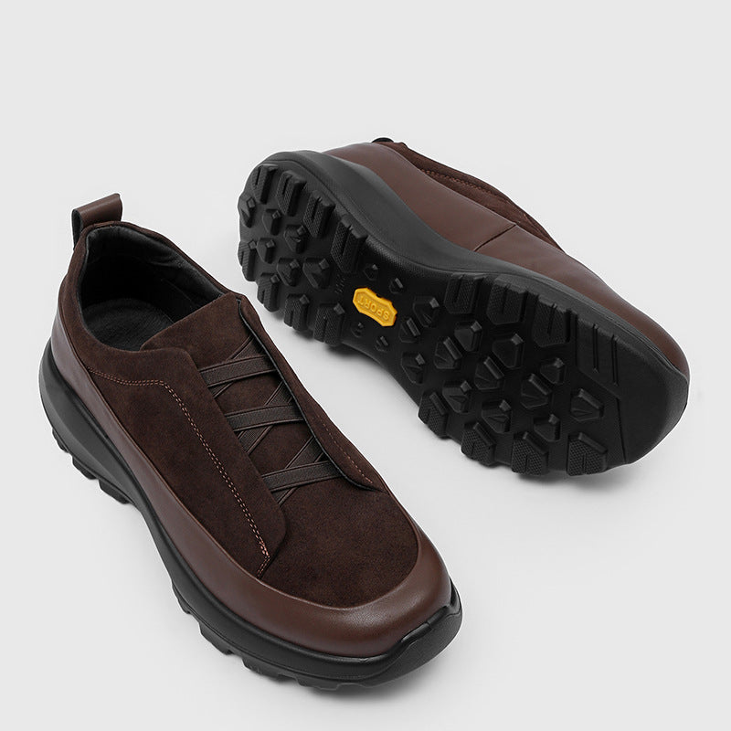 Soft Bottom Commuter Black Trend Simple Men's Board Shoes