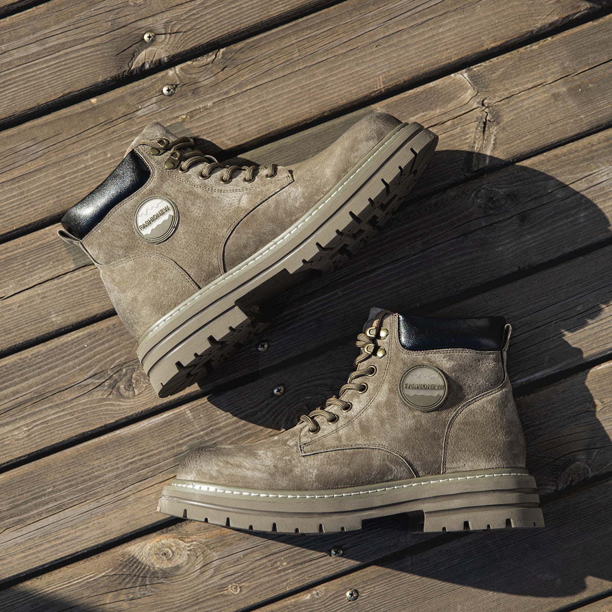 Men's American Retro Martin Fleece-lined Warm High Boots