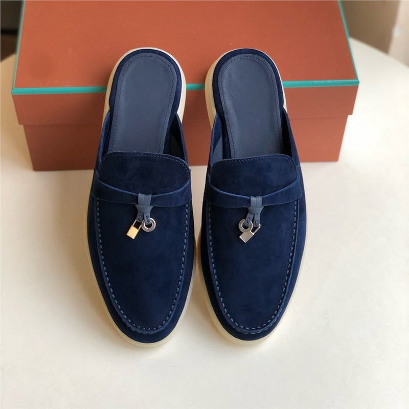 Women's Outer Wear Fashion Genuine Flat Mules Slippers