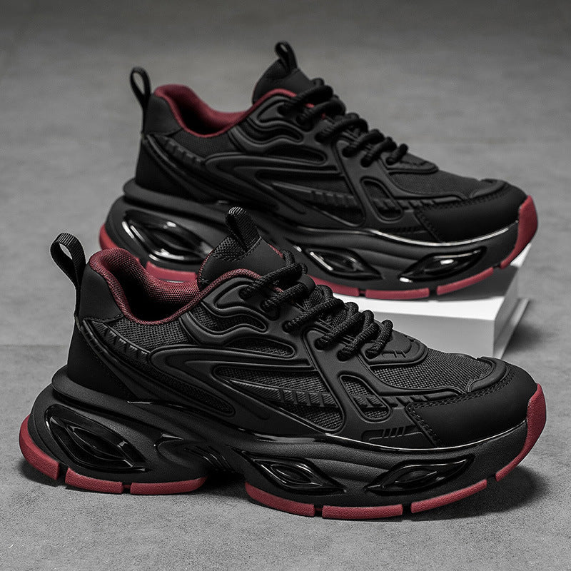 Men's Winter Cushion Damping Running Thick Sole Increased Pure Men's Sports Shoes