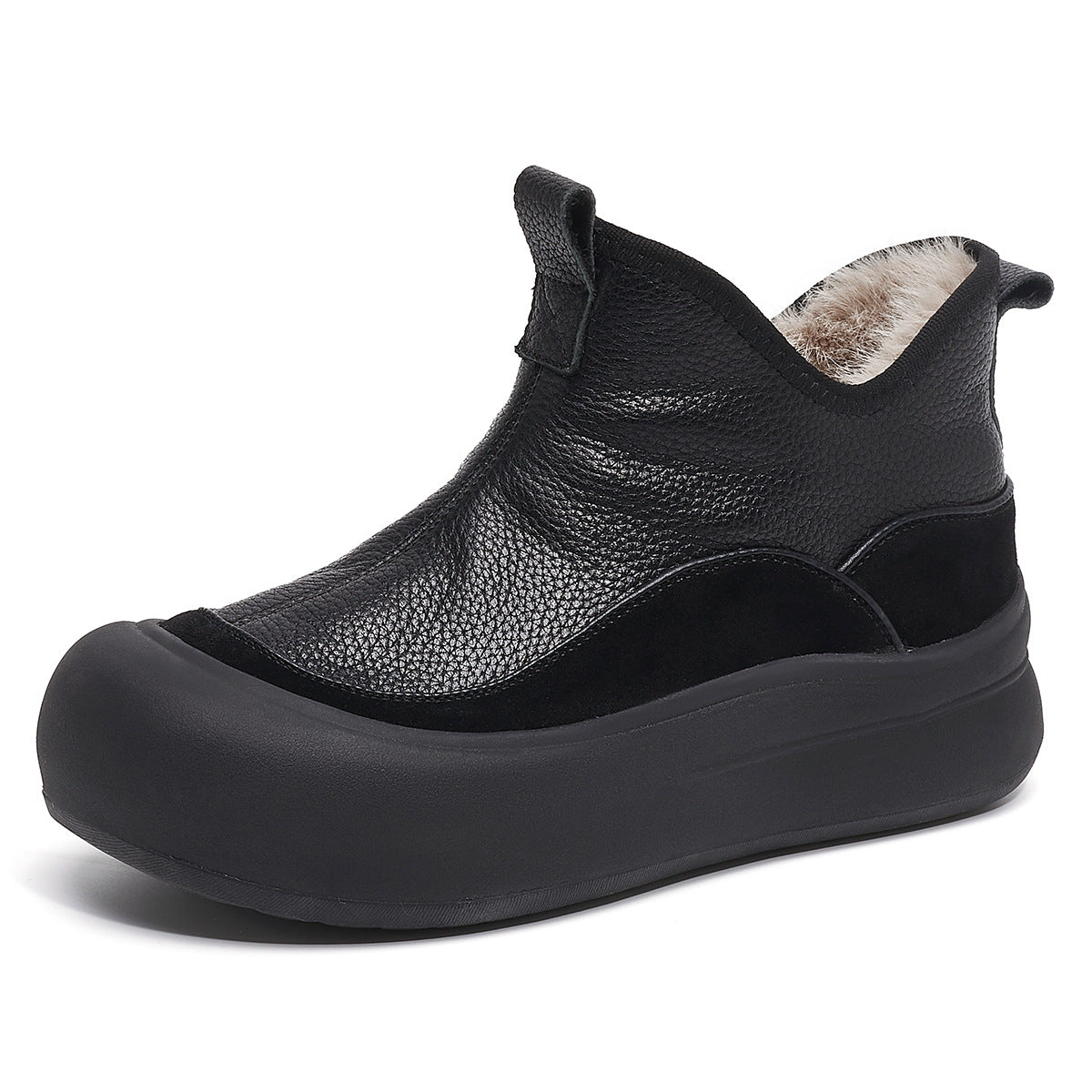 Women's Fashion Platform Winter Fleece-lined Thick Waterproof Snow Boots