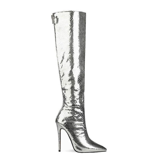 Women's Spring Pointed Stiletto High Sier Leg Boots