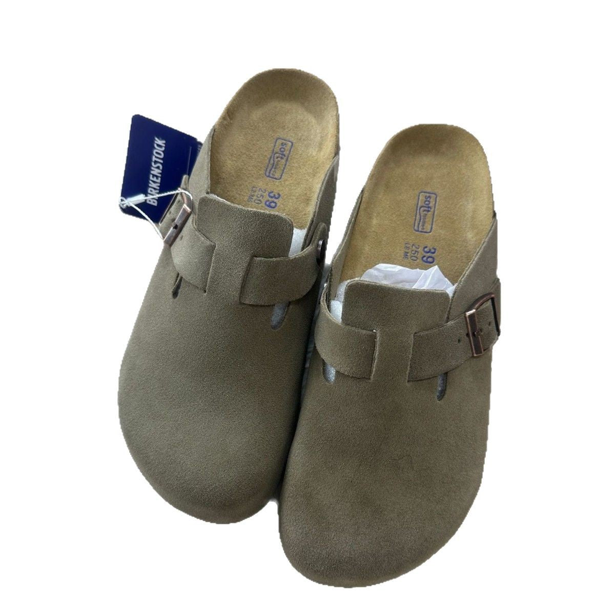 Women's & Men's Half Toe Cap Cork Sole Genuine Thick Slippers