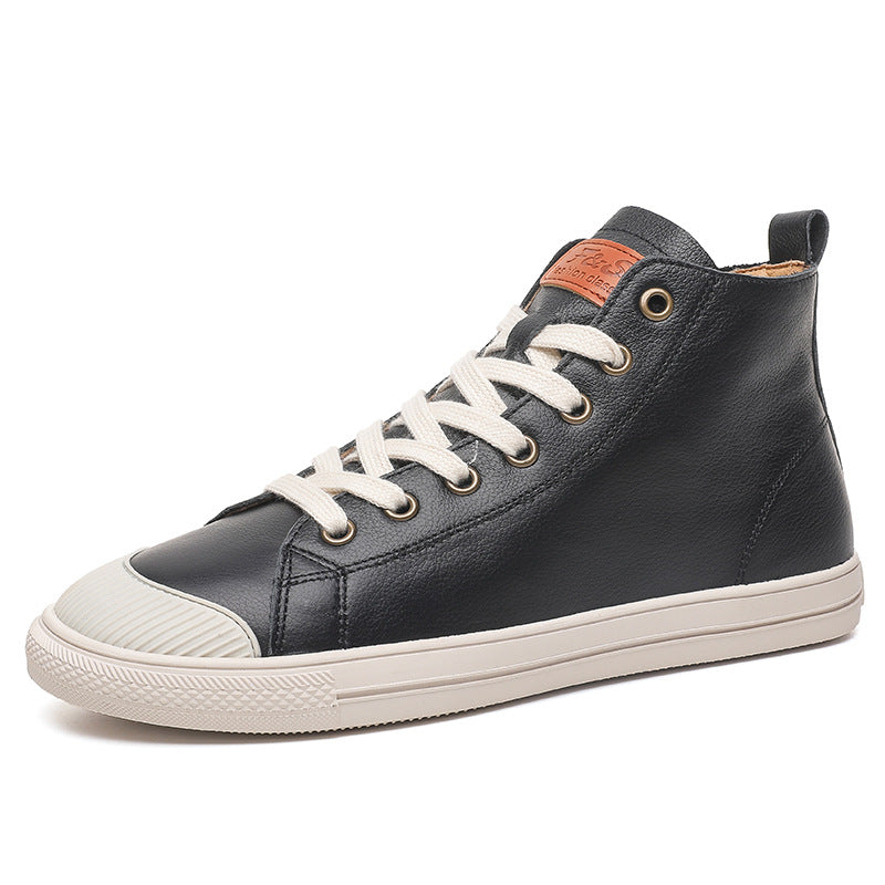 Trendy Genuine White Comfortable Muffin Flat Casual Shoes