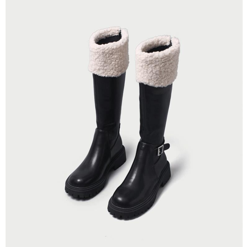 Women's Popular Graceful Fur Tall Knight Snow Boots