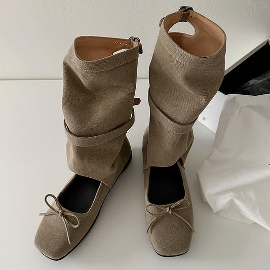 Women's Version Niche Fashionable Summer Bow Hollow Boots