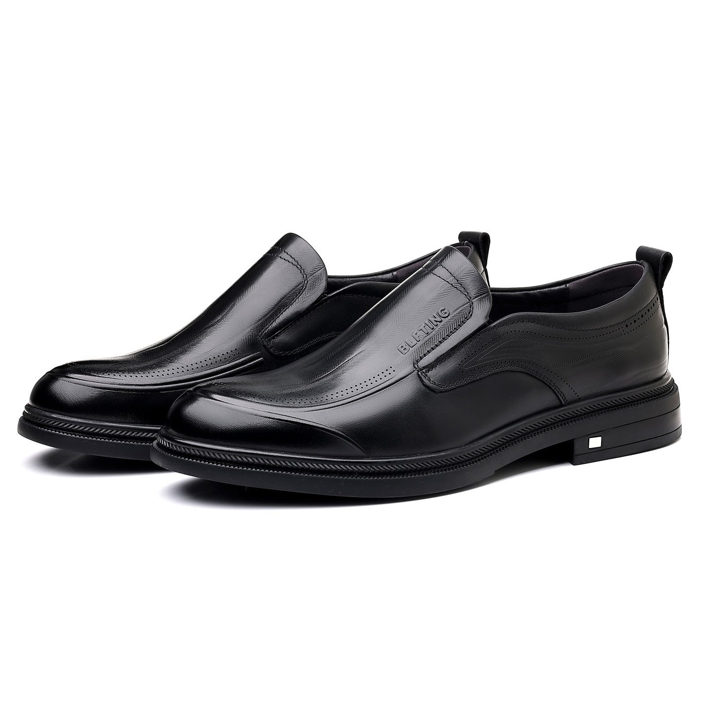 Men's Layer Cowhide Spring High-grade British Slip-on Men's Business Leather Shoes