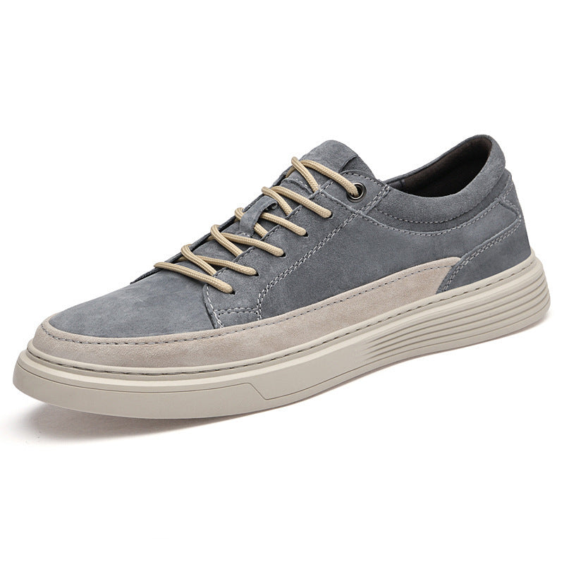 Men's White Spring Genuine High-grade Breathable Summer Men's Board Shoes