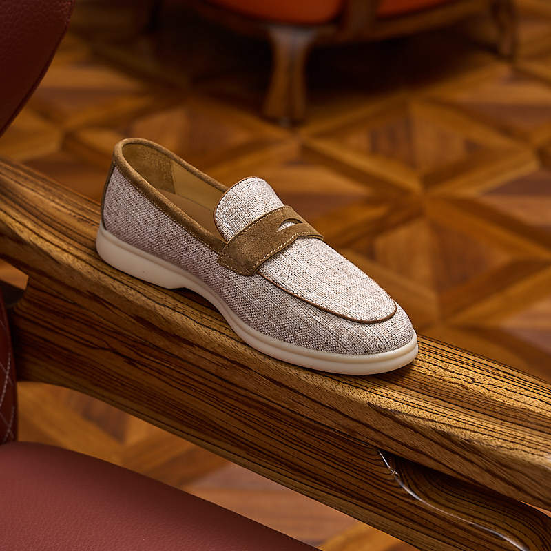 Men's Vintage Linen Stitching Penny Commute Leisure Slip-on Shallow Mouth Loafers/doug Shoes