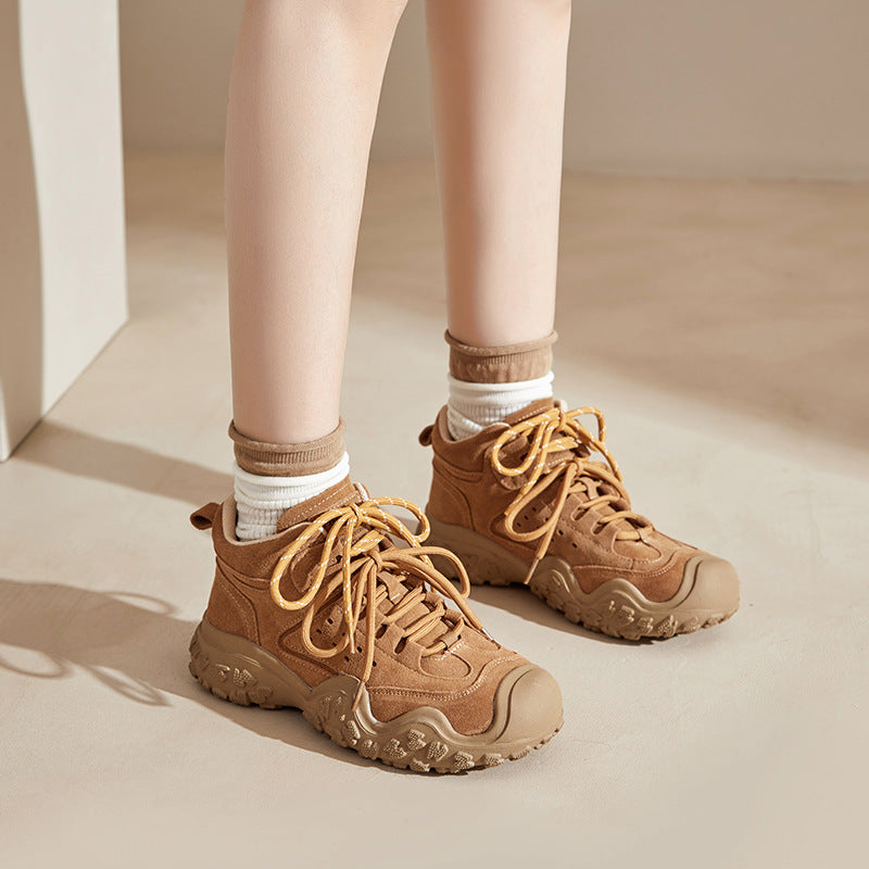 Women's Platform Martin Genuine Summer Short Retro Outdoor Women's Leather Boots
