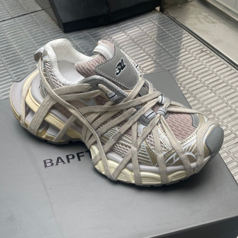 Women's & Men's Distressed Model Style Couple Sports Paris Men's Casual Shoes