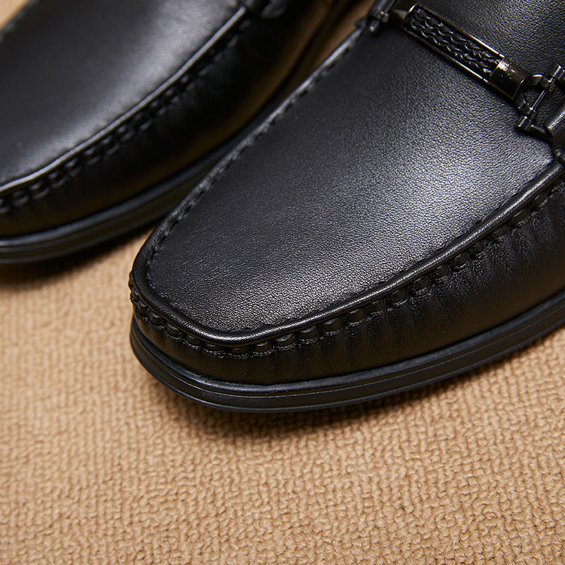 Men's Autumn Genuine Comfortable Low Slip-on Flat Casual Shoes