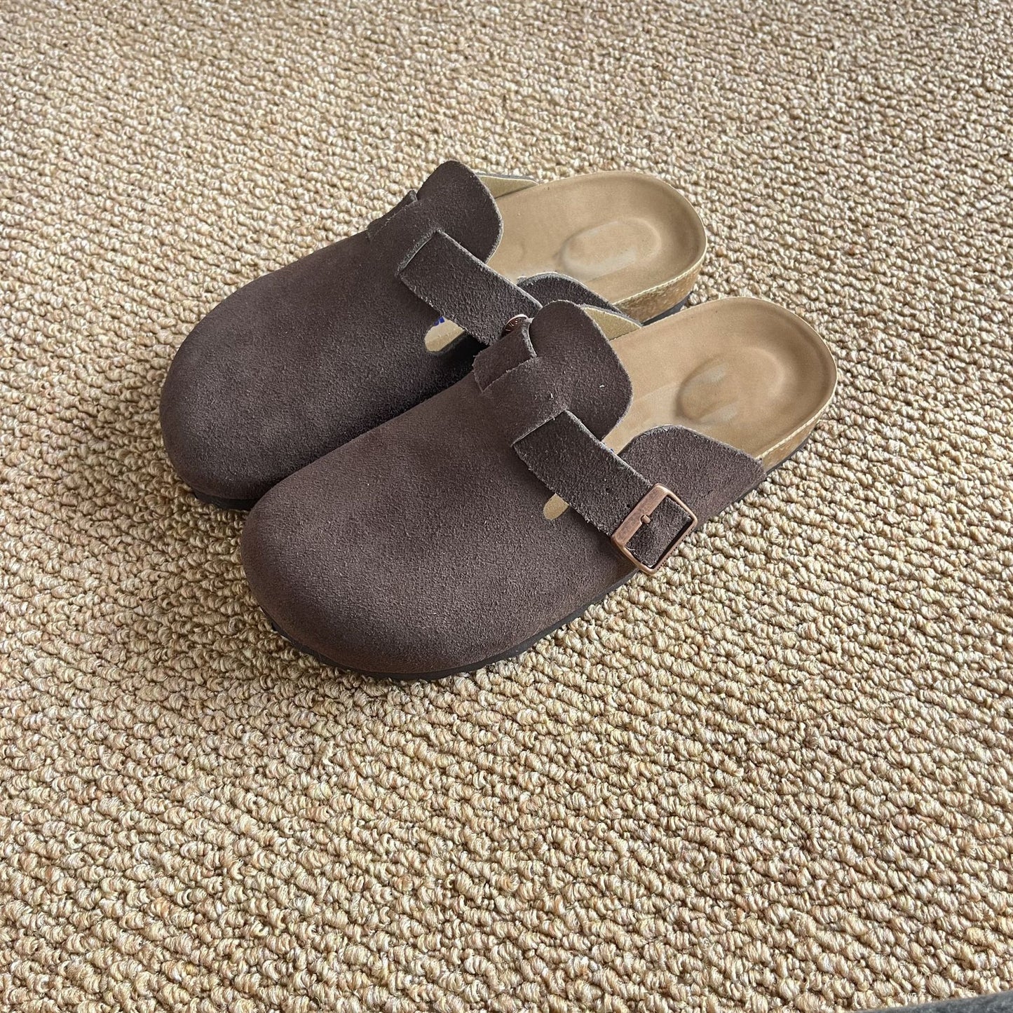 Women's Large Size Outer Wear Thick-soled Closed Toe Half Slip-on Women's Casual Shoes