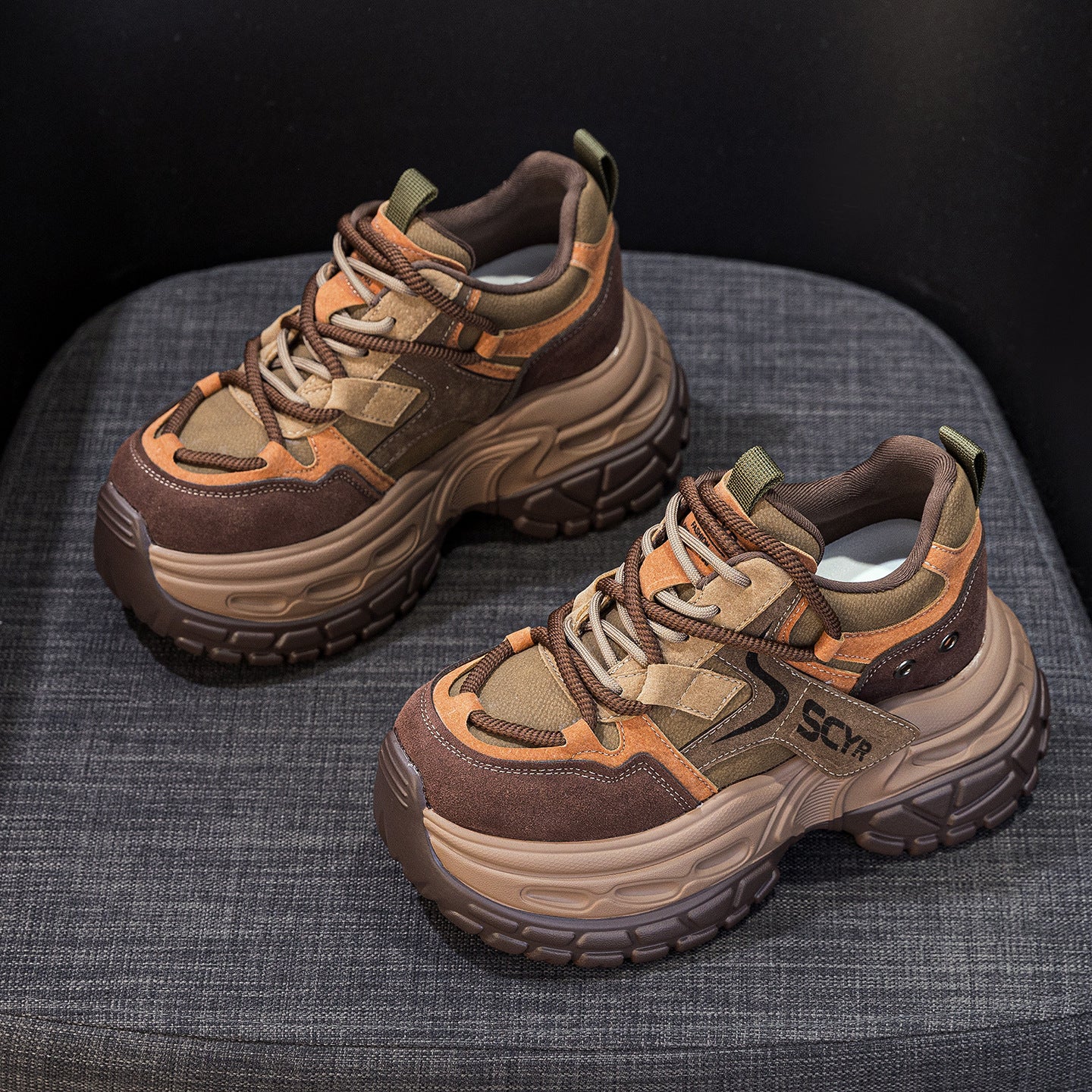 Women's Platform Dad Spring Height Increasing Insole Brushed Retro Women's Shoes