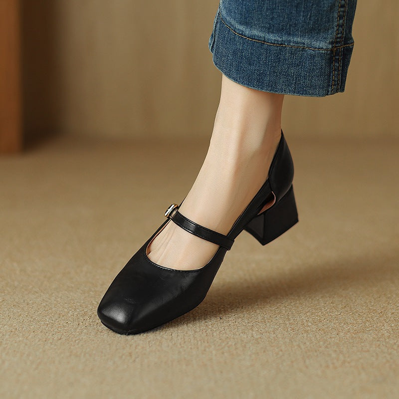 Women's Large Small Size Mary Jane Hollow Chunky Summer Men's Shoes