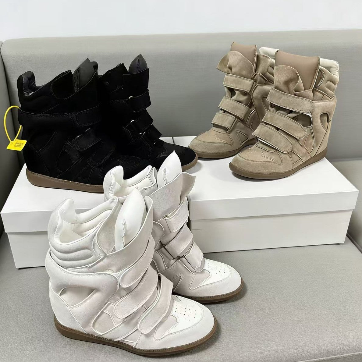 Women's Height Increasing Insole Wedge Color Matching Women's Casual Shoes