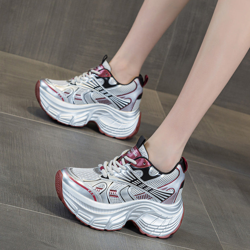 Women's Dad Fashion Mesh Sports Platform Height Women's Casual Shoes