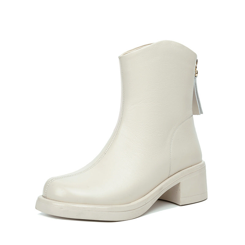 Women's Cotton Winter Veet Short Platform White Boots