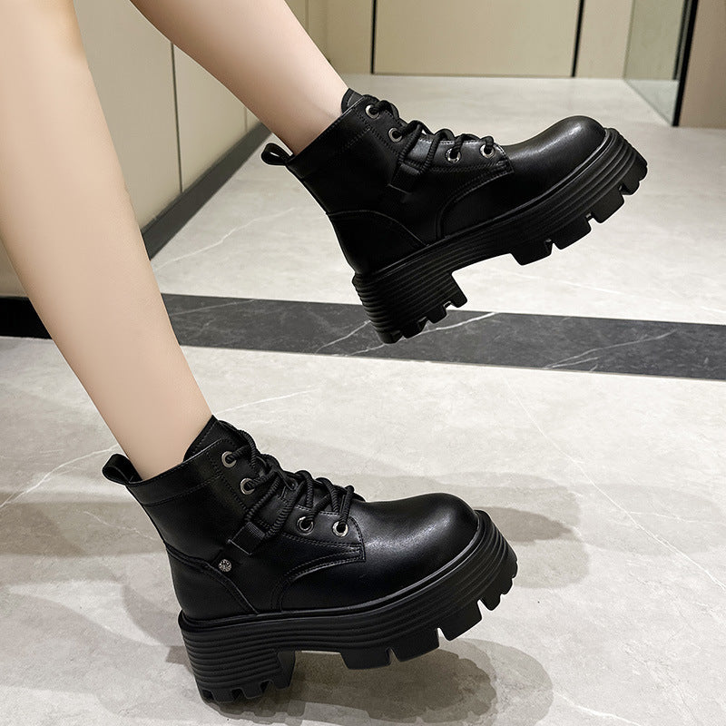 Women's For Fleece Lined Retro Thick Bottom Boots