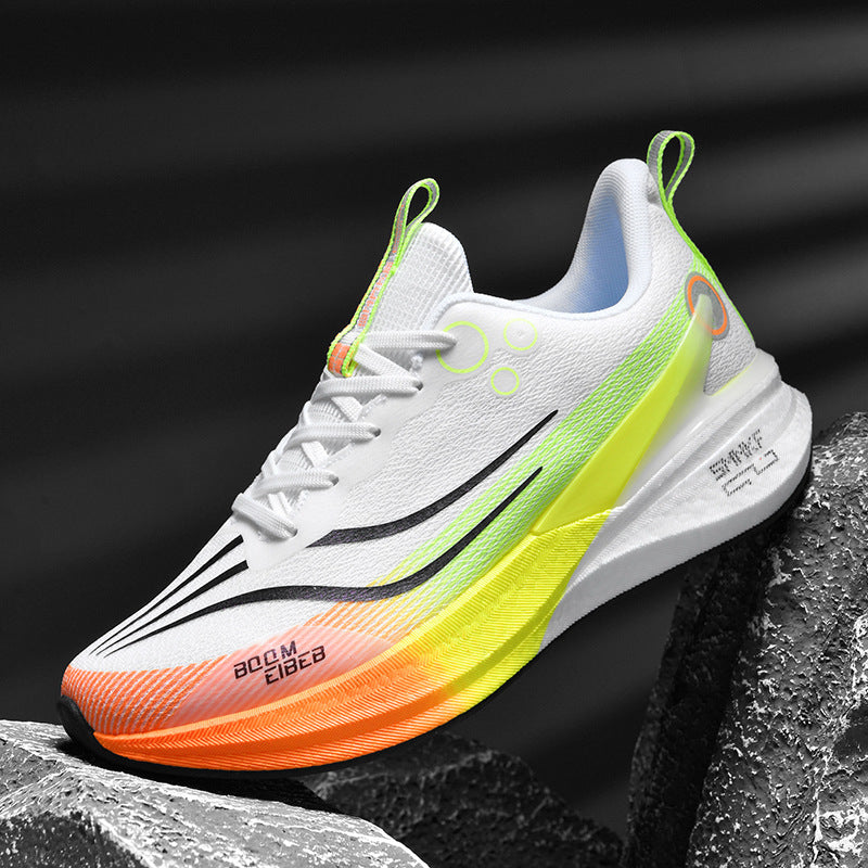 Carbon Plate Shockproof Breathable Lightweight Green Sneakers