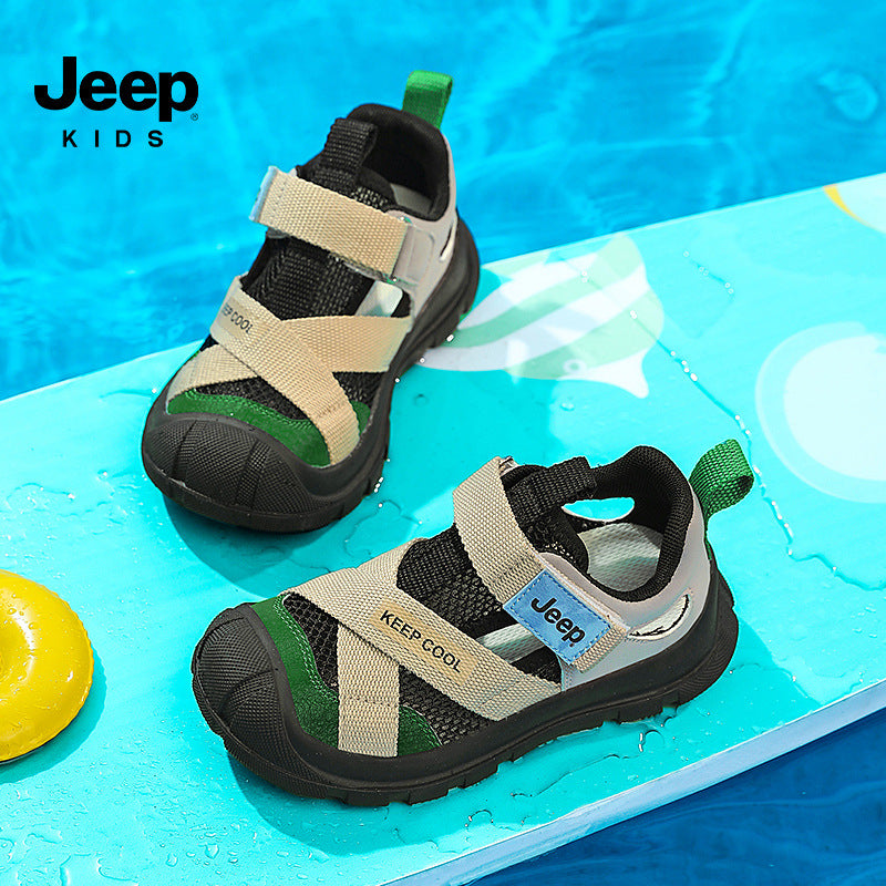 Children's Medium Large Closed Toe Hollow Breathable Kid's Sandals