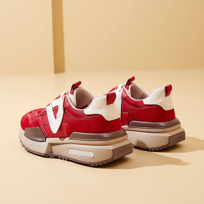 Women's Fashion Clunky Autumn Versatile Mesh Platform Casual Shoes