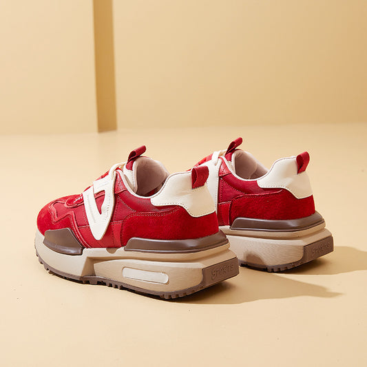 Women's Fashion Clunky Autumn Versatile Mesh Platform Casual Shoes