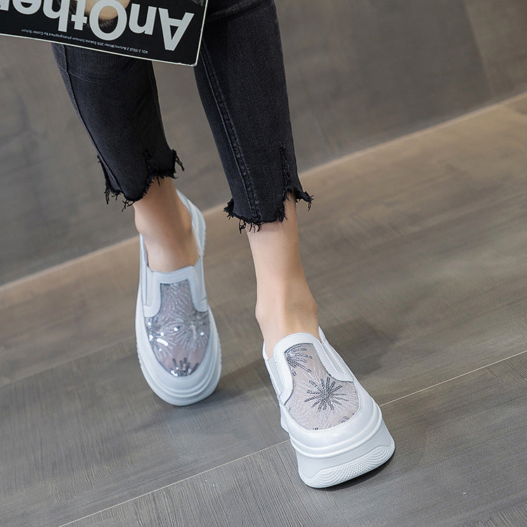 Women's Korean Style Heightened Pumps Thick Bottom Women's Casual Shoes