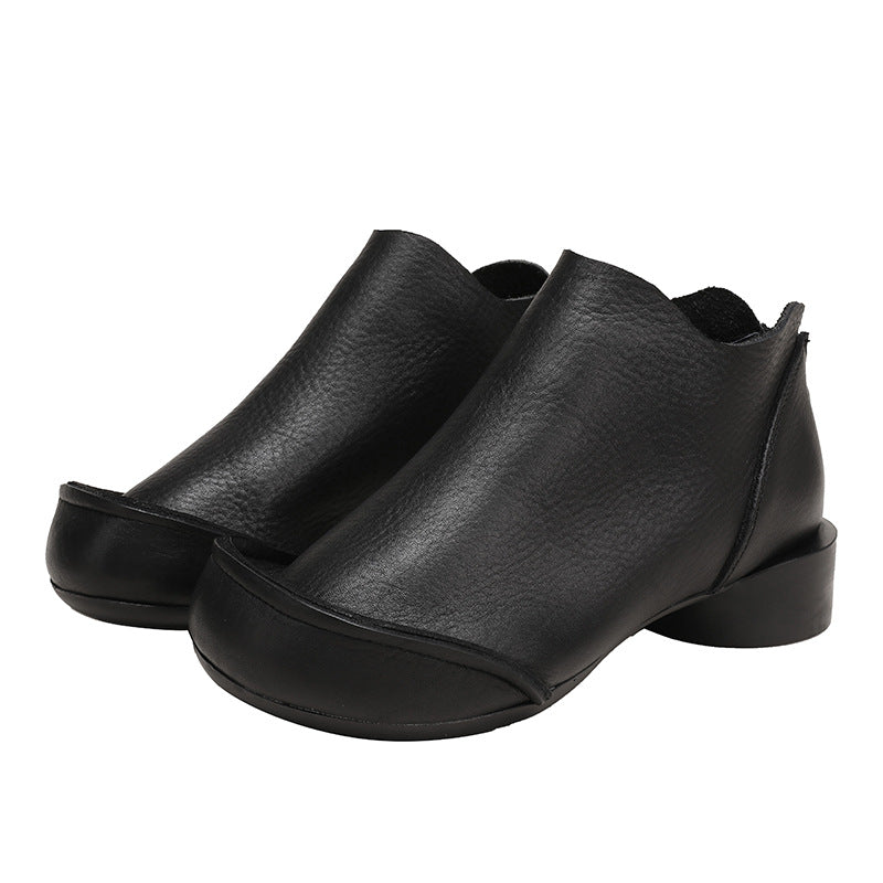 Ear Ankle Female Back To Ancient Retro Chunky Soft Bottom Boots