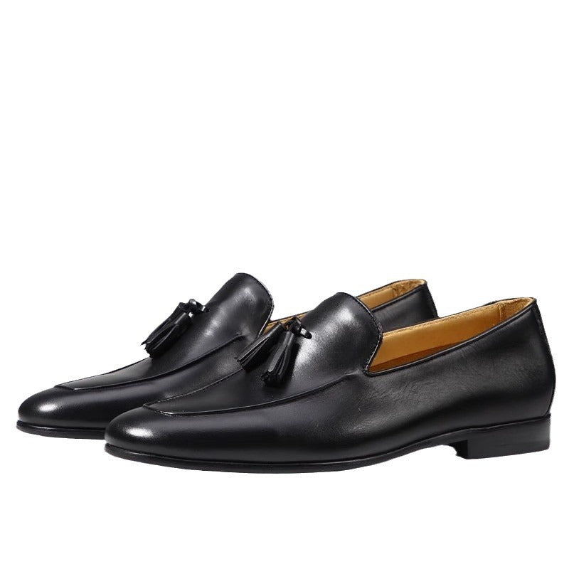 Men's Handmade Genuine Fringed Slip-on British Style Leisure Doug Store Loafers/doug Shoes