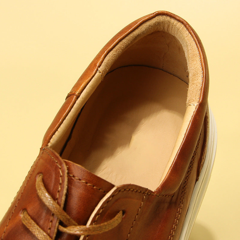 Men's Horse Washed-out Vintage Fashion Low Top Men's Shoes