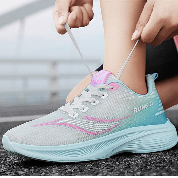 Women's & Men's Breathable Lightweight Flying Woven Mesh Running Sneakers