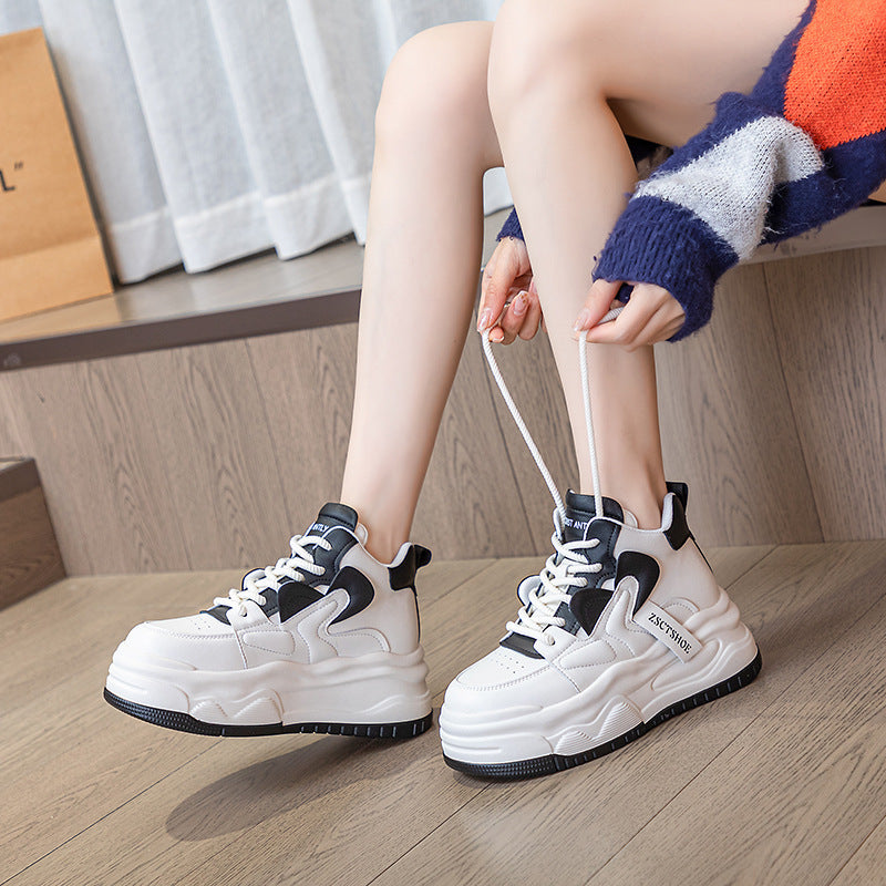 Super Popular Spring Platform Cowhide Easy Wear Women's Casual Shoes