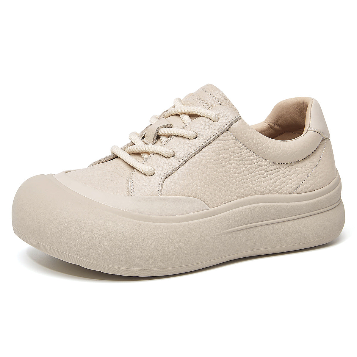 Women's Sports White For Fashion Round Head Thick Bottom Height Increasing Women's Casual Shoes